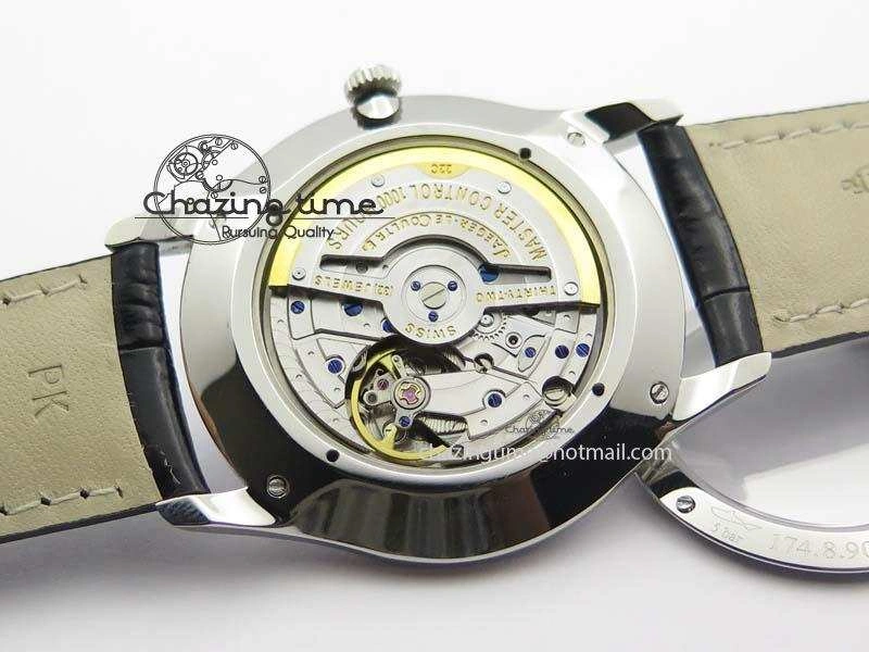 Master Ultra Thin Small Second SS ZF 1:1 Best Edition Black Dial On Black Leather Strap