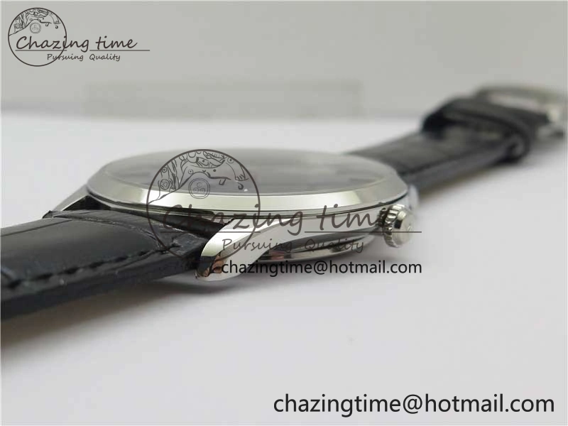 Master Ultra Thin Small Second SS ZF 1:1 Best Edition Blue Dial on Black Leather Strap A896