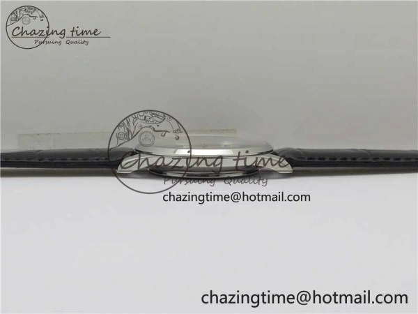 Master Ultra Thin Small Second SS ZF 1:1 Best Edition Blue Dial on Black Leather Strap A896