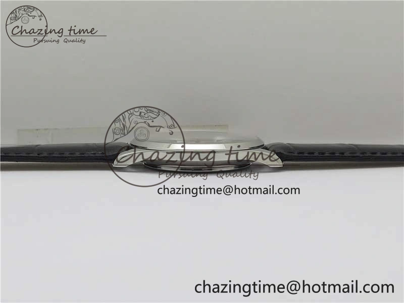 Master Ultra Thin Small Second SS ZF 1:1 Best Edition Blue Dial on Black Leather Strap A896
