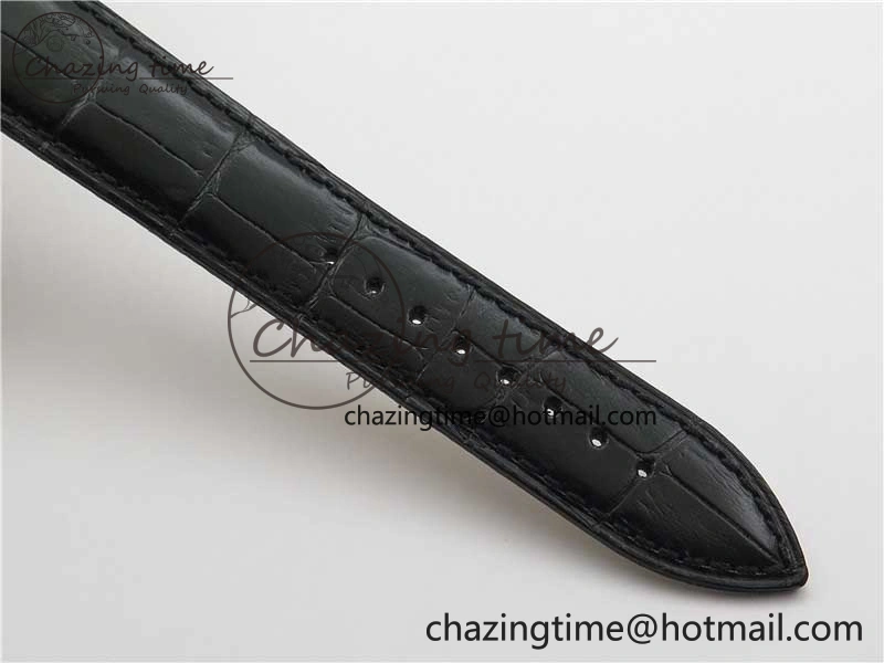 Master Ultra Thin Small Second SS ZF 1:1 Best Edition Blue Dial on Black Leather Strap A896