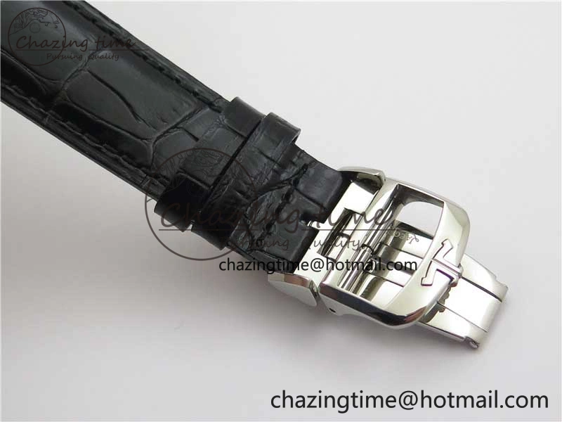 Master Ultra Thin Small Second SS ZF 1:1 Best Edition Blue Dial on Black Leather Strap A896