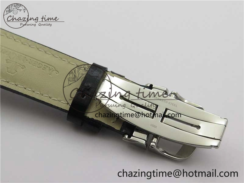 Master Ultra Thin Small Second SS ZF 1:1 Best Edition Blue Dial on Black Leather Strap A896