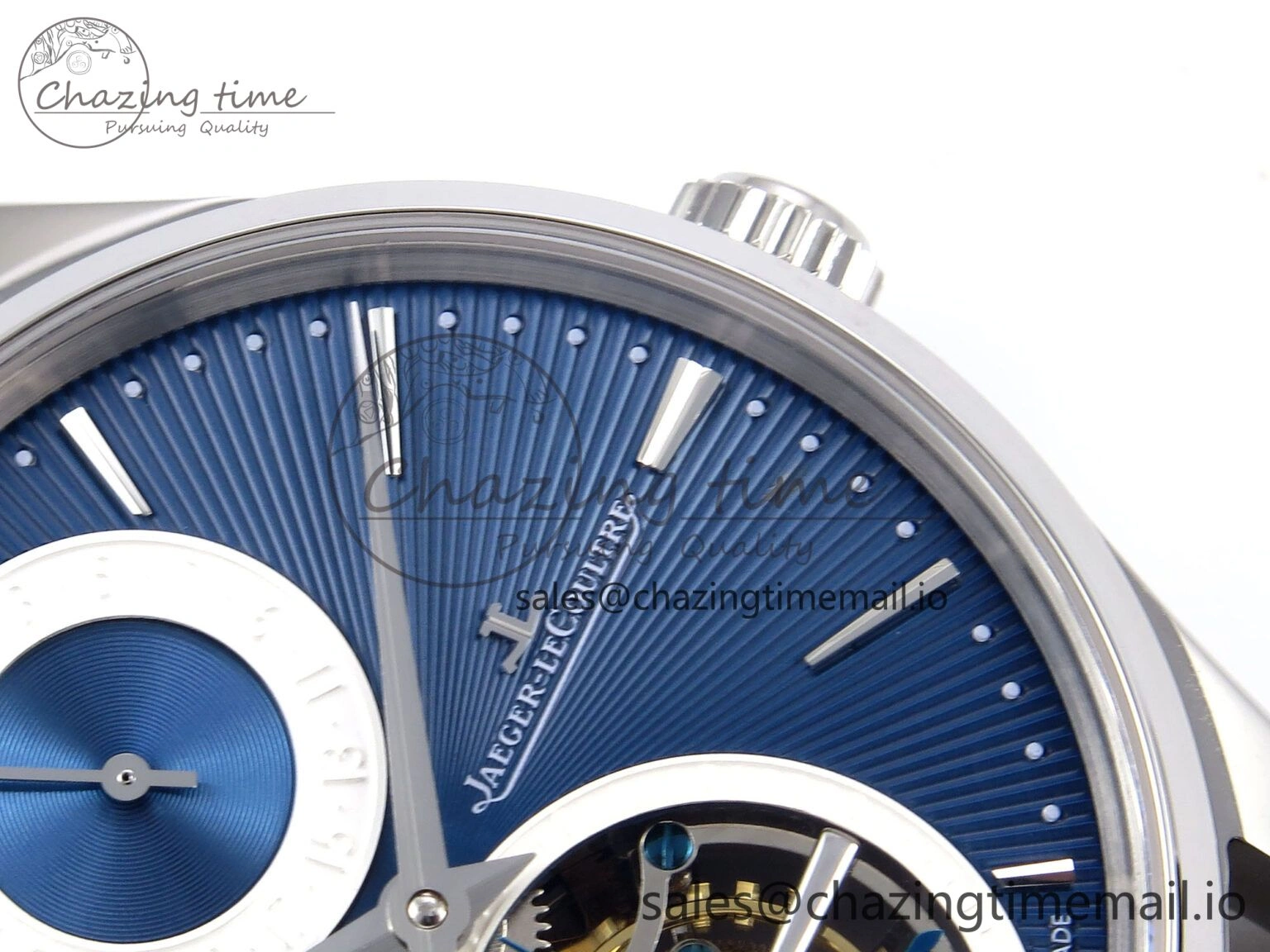 Master Ultra Thin Tourbillon SS APSF Best Edition Blue Dial on Blue Leather Strap