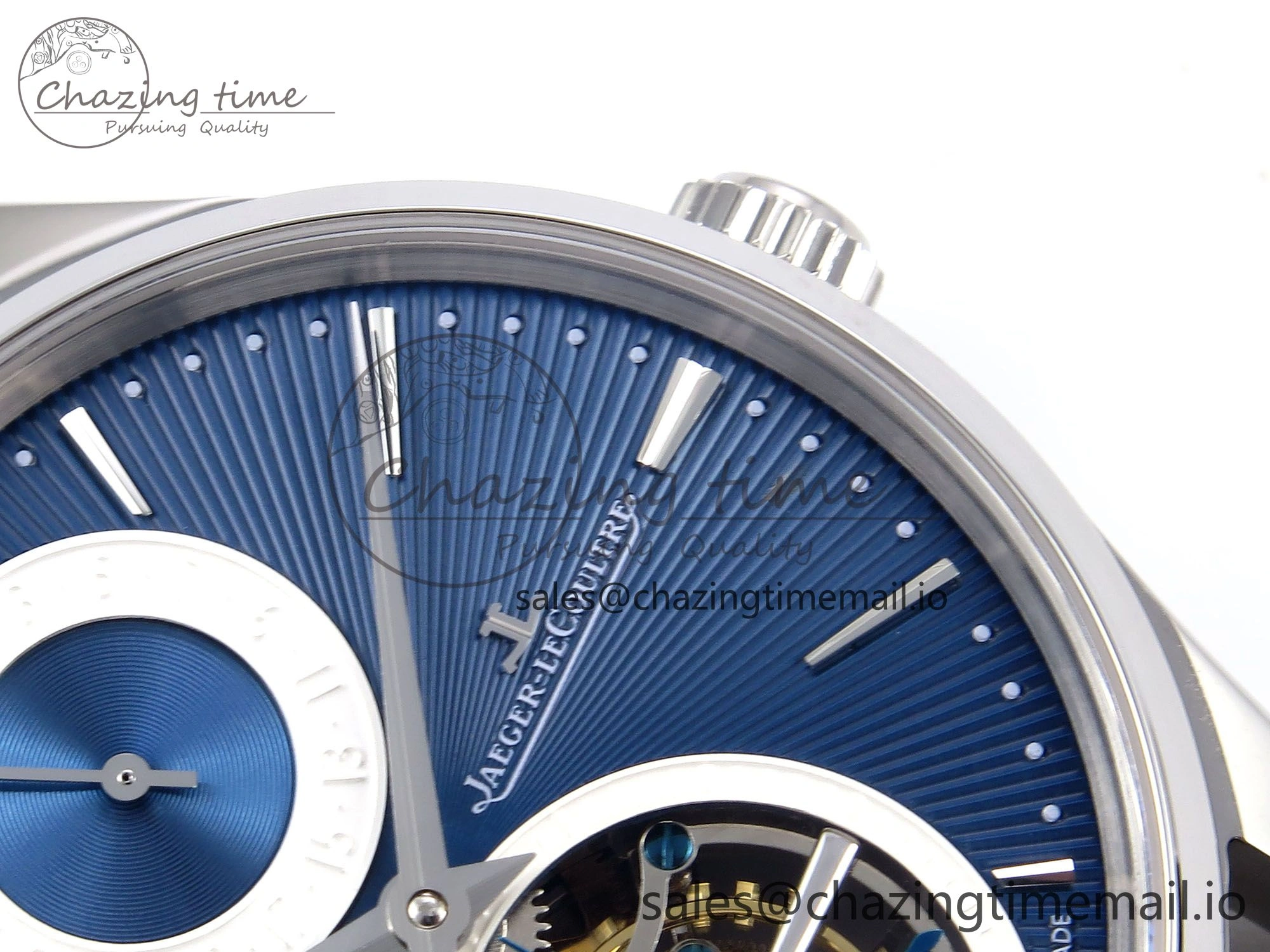 Master Ultra Thin Tourbillon SS APSF Best Edition Blue Dial on Blue Leather Strap