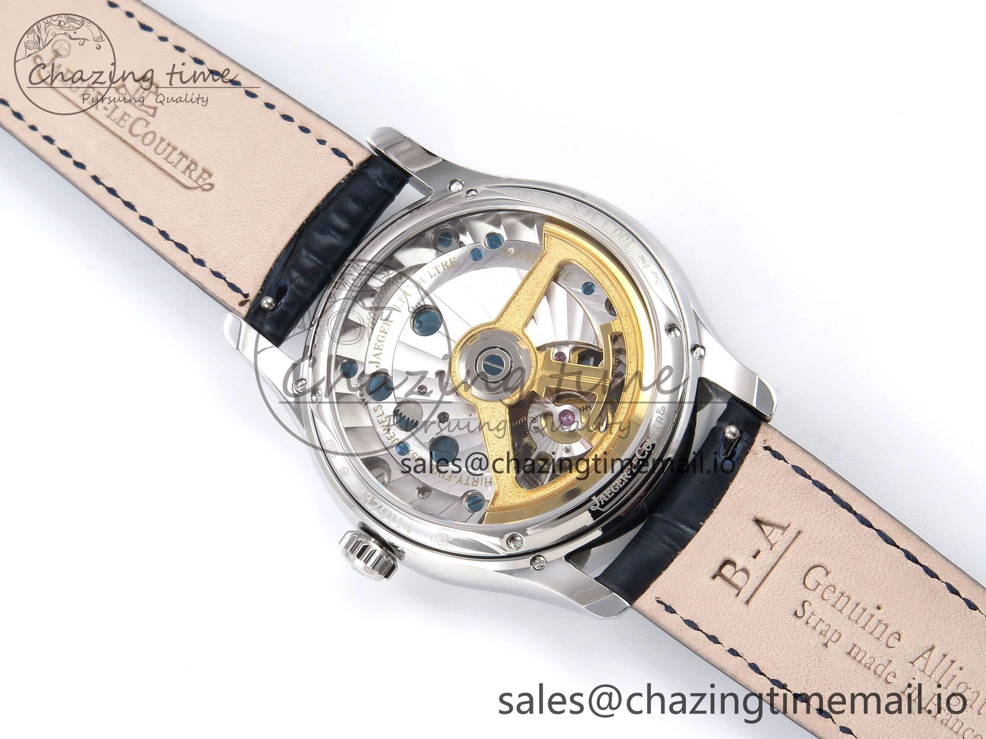 Master Ultra Thin Tourbillon SS APSF Best Edition Blue Dial on Blue Leather Strap