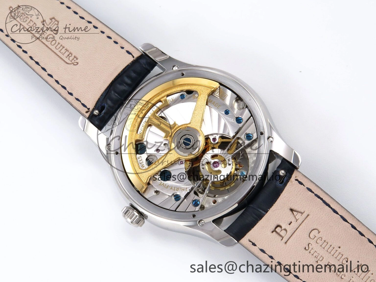 Master Ultra Thin Tourbillon SS APSF Best Edition Blue Dial on Blue Leather Strap
