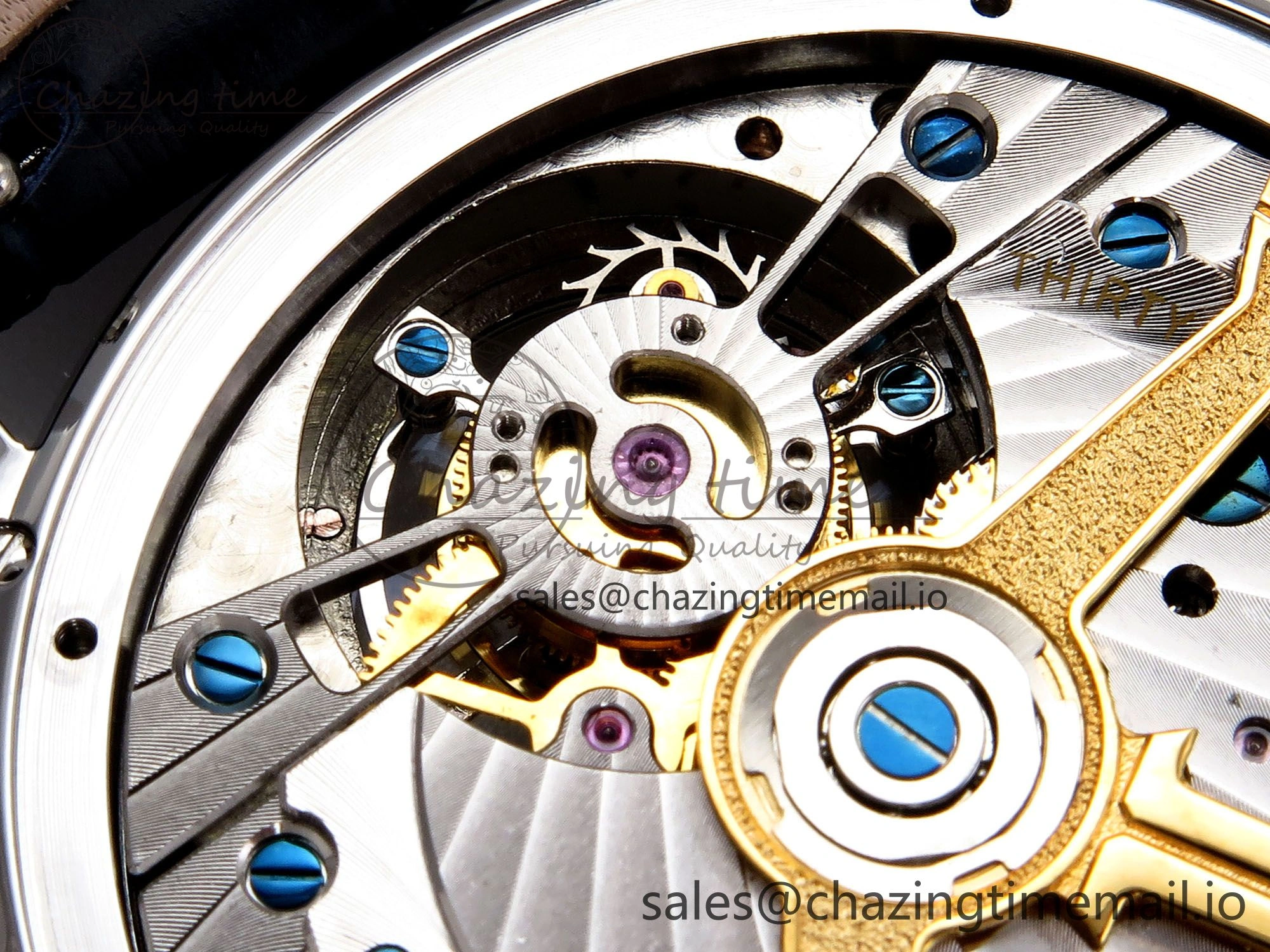 Master Ultra Thin Tourbillon SS APSF Best Edition Blue Dial on Blue Leather Strap