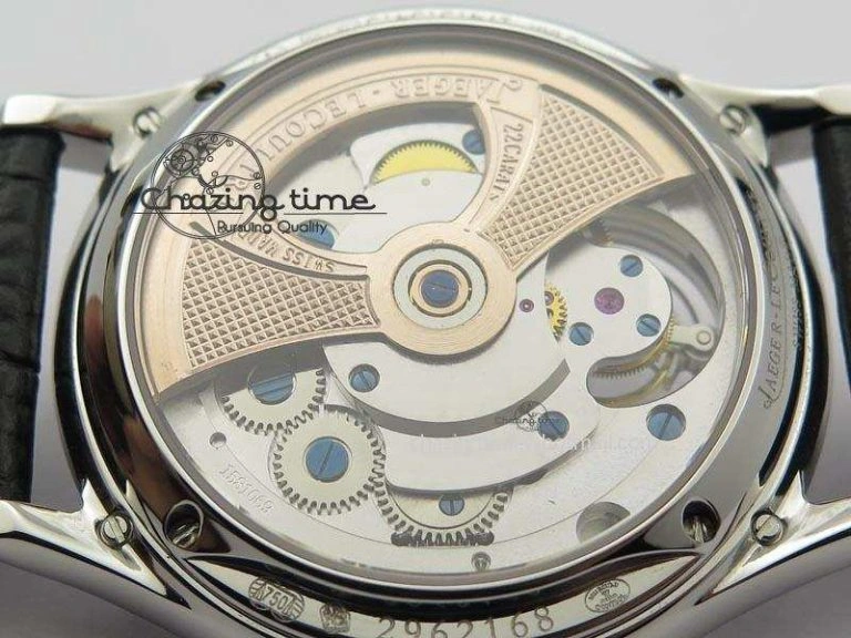 Master Ultra Thin Tourbillon SS Black Dial On Black Leather Strap