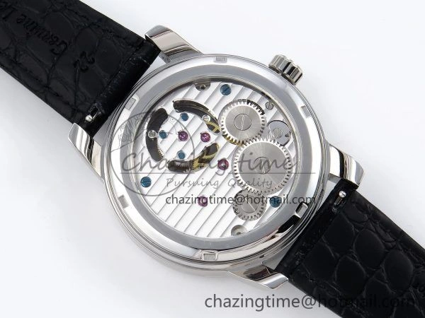 Master Ultra Thin Tourbillon SS RMS Best Edition Blue Solar System Dial on Black Leather Strap