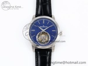 Master Ultra Thin Tourbillon SS RMS Best Edition Blue Star Dial on Black Leather Strap