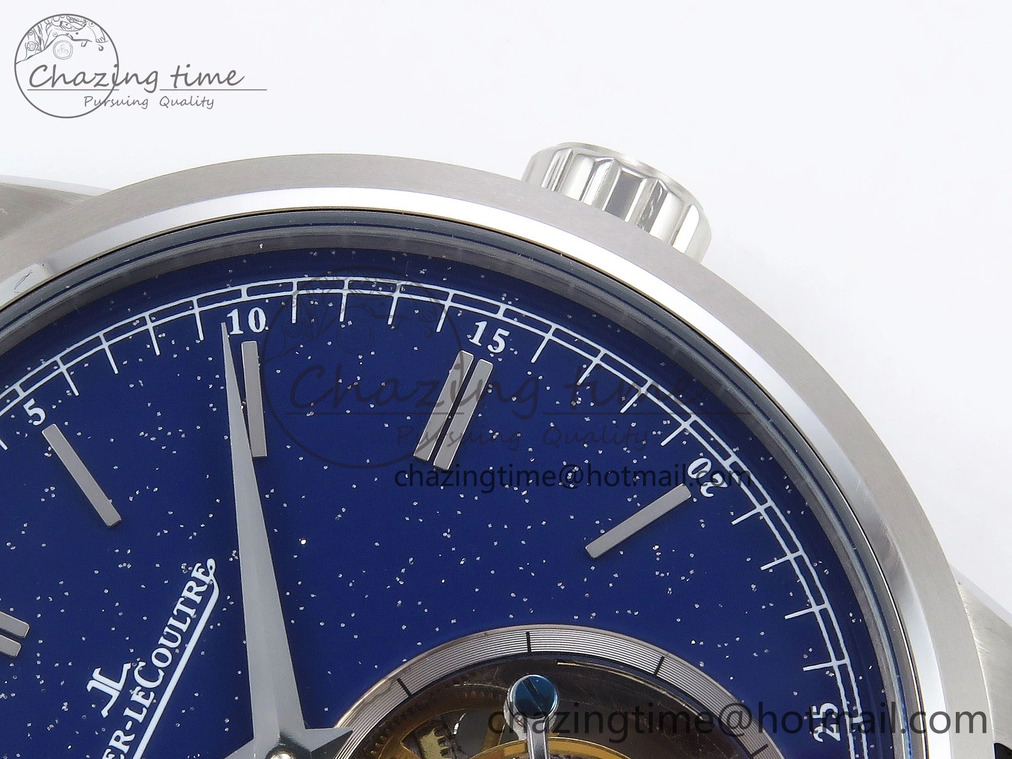 Master Ultra Thin Tourbillon SS RMS Best Edition Blue Star Dial on Black Leather Strap