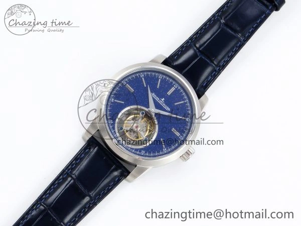 Master Ultra Thin Tourbillon SS RMS Best Edition Blue Star Dial on Blue Leather Strap