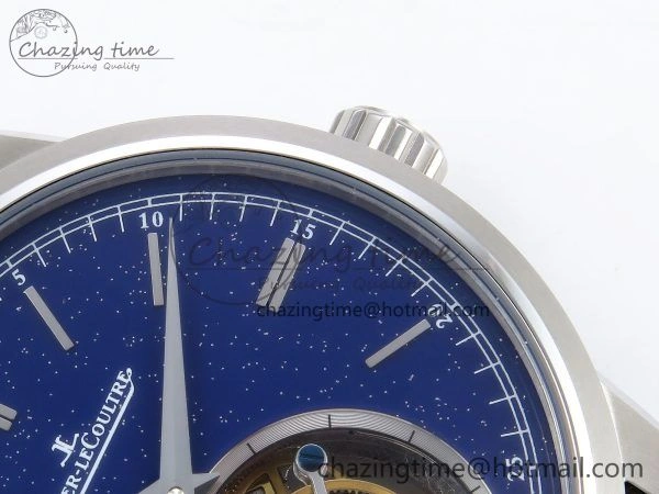 Master Ultra Thin Tourbillon SS RMS Best Edition Blue Star Dial on Blue Leather Strap