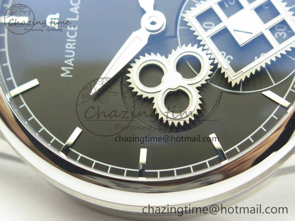 Masterpiece Square Wheel SS AMF 1:1 Best Edition Black Dial On Black Leather Strap A6498