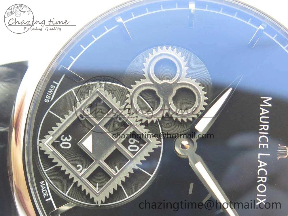 Masterpiece Square Wheel SS AMF 1:1 Best Edition Black Dial On Black Leather Strap A6498