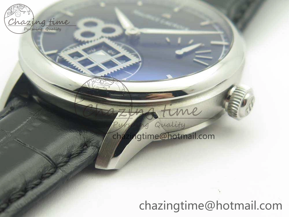 Masterpiece Square Wheel SS AMF 1:1 Best Edition Black Dial On Black Leather Strap A6498