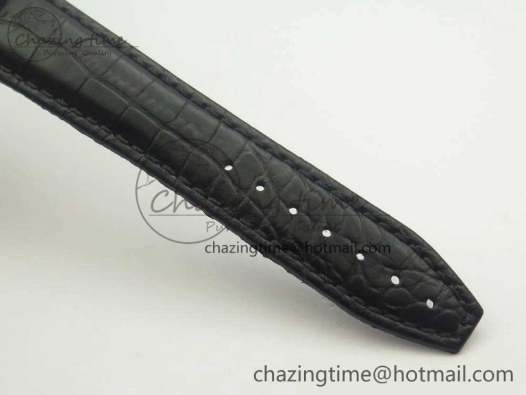 Masterpiece Square Wheel SS AMF 1:1 Best Edition Black Dial On Black Leather Strap A6498