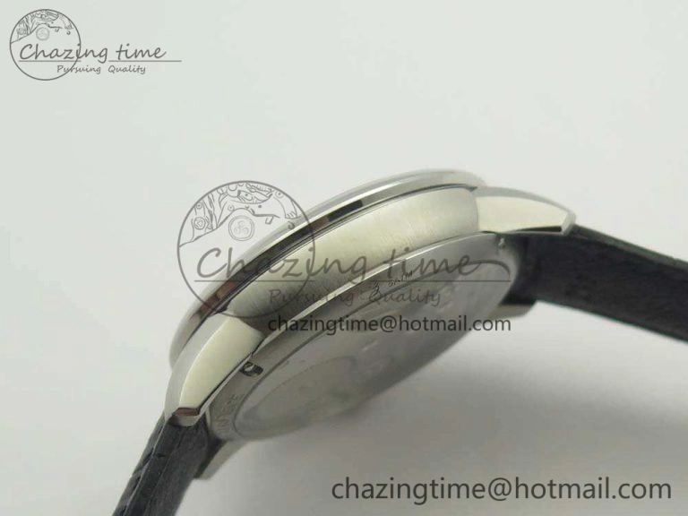 Masterpiece Square Wheel SS AMF 1:1 Best Edition Silver Dial On Black Leather Strap A6498