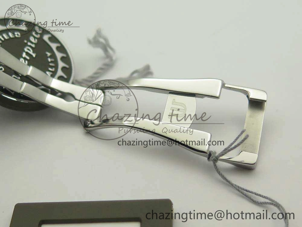 Masterpiece Square Wheel SS AMF 1:1 Best Edition Silver Dial On Black Leather Strap A6498
