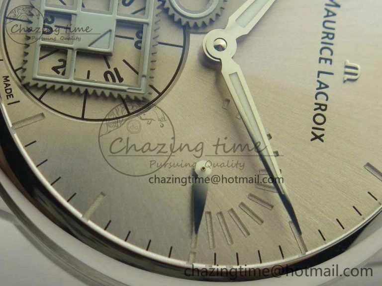 Masterpiece Square Wheel SS AMF 1:1 Best Edition Silver Dial On Black Leather Strap A6498