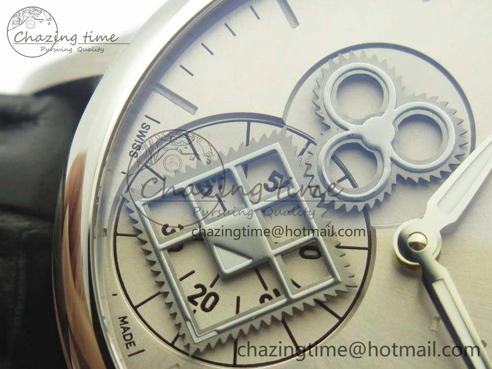 Masterpiece Square Wheel SS AMF 1:1 Best Edition Silver Dial On Black Leather Strap A6498