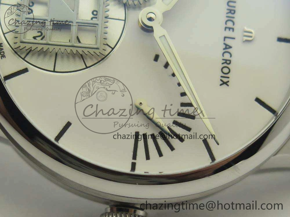 Masterpiece Square Wheel SS AMF 1:1 Best Edition White Dial On Black Leather Strap A6498