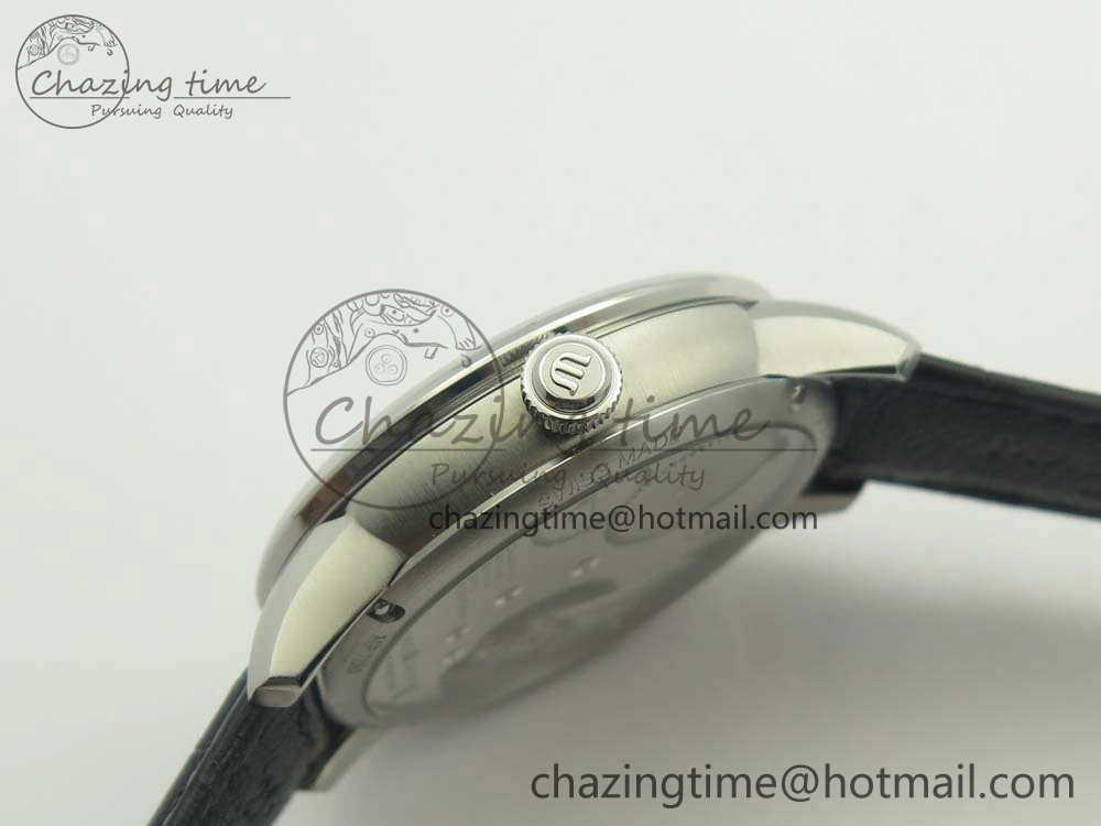 Masterpiece Square Wheel SS AMF 1:1 Best Edition White Dial On Black Leather Strap A6498
