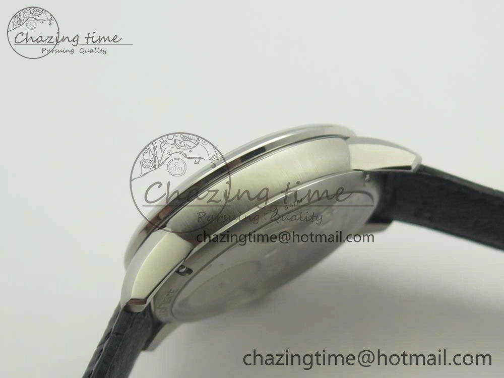Masterpiece Square Wheel SS AMF 1:1 Best Edition White Dial On Black Leather Strap A6498