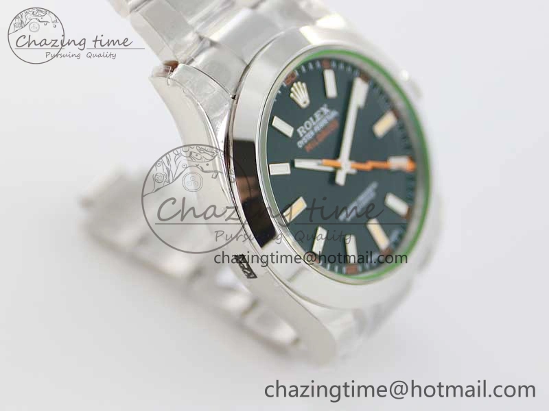 Milgauss 116400 GV 904L TWF 1:1 Best Edition Black Dial on SS Bracelet SH3131