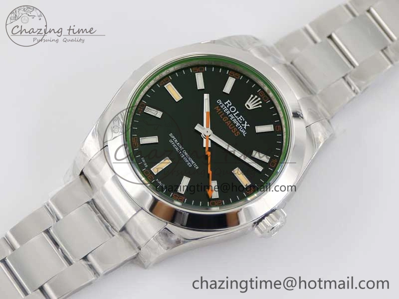Milgauss 116400 GV 904L TWF 1:1 Best Edition Black Dial on SS Bracelet SH3131