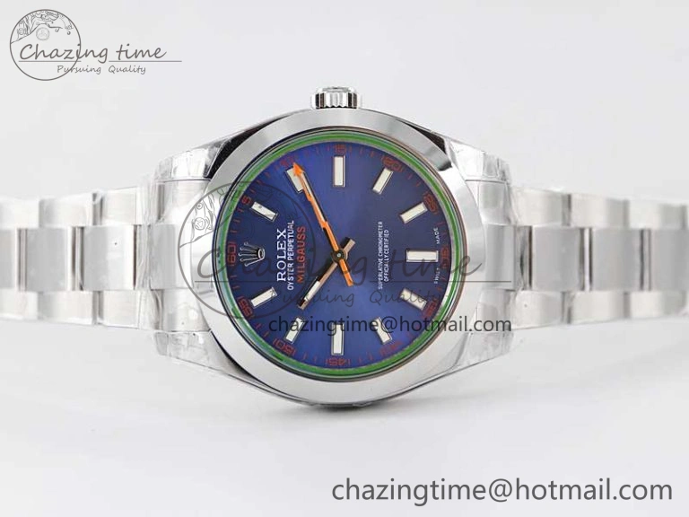 Milgauss 116400 GV 904L TWF 1:1 Best Edition Blue Dial on SS Bracelet SH3131