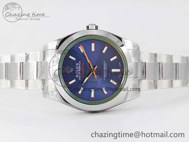 Milgauss 116400 GV 904L TWF 1:1 Best Edition Blue Dial on SS Bracelet SH3131