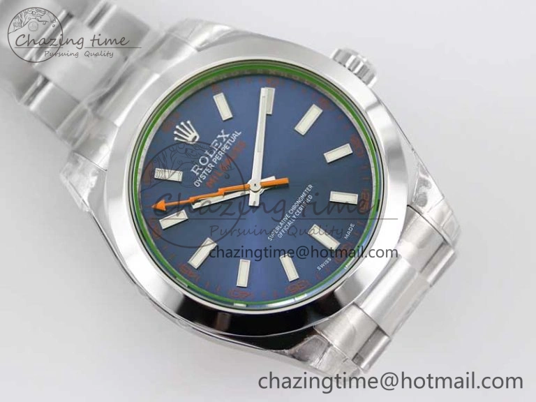 Milgauss 116400 GV 904L TWF 1:1 Best Edition Blue Dial on SS Bracelet SH3131