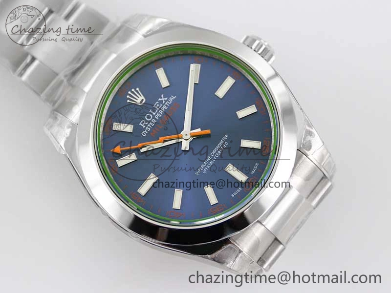 Milgauss 116400 GV 904L TWF 1:1 Best Edition Blue Dial on SS Bracelet SH3131