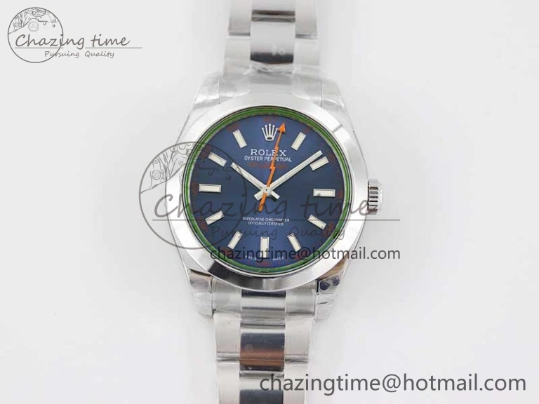 Milgauss 116400 GV 904L TWF 1:1 Best Edition Blue Dial on SS Bracelet SH3131