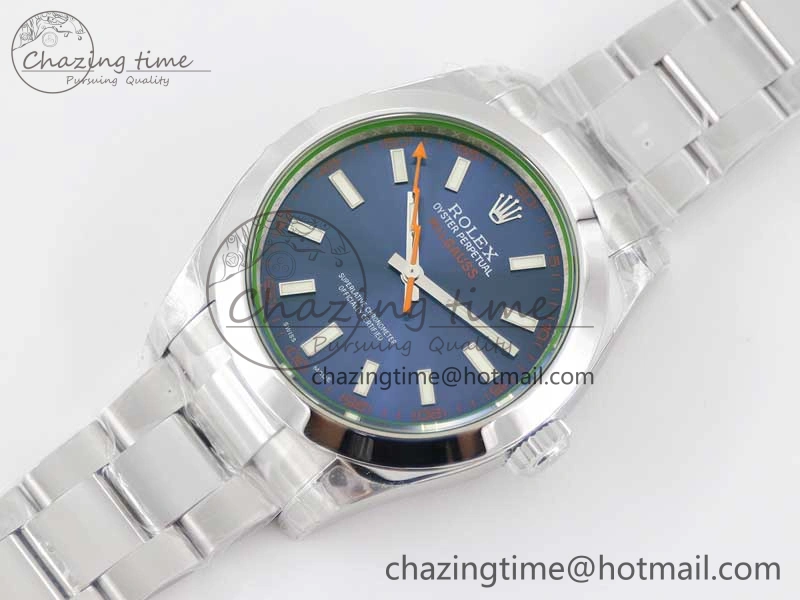 Milgauss 116400 GV 904L TWF 1:1 Best Edition Blue Dial on SS Bracelet SH3131