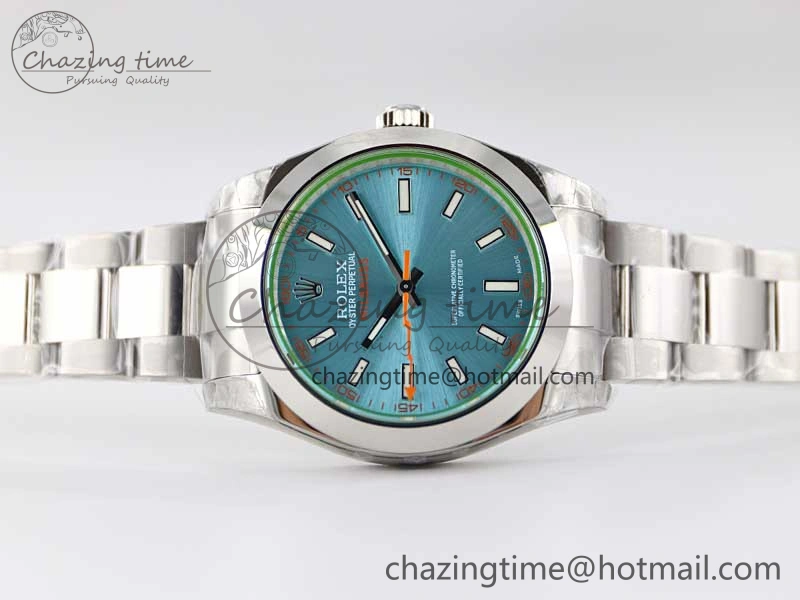 Milgauss 116400 GV 904L TWF 1:1 Best Edition ICE Blue Dial on SS Bracelet SH3131