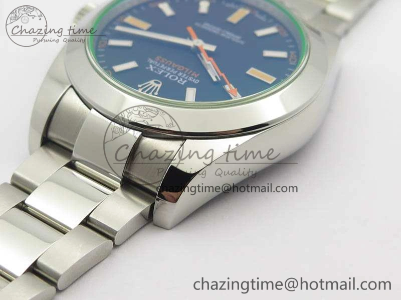 Milgauss 116400 GV ARF 1:1 Best Edition Green Sapphire Black Dial On SS Bracelet A2824