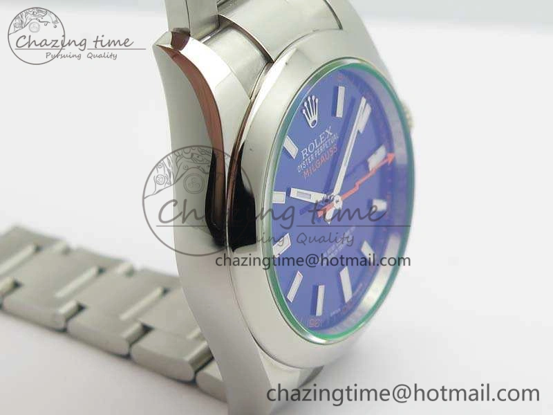 Milgauss 116400 GV ARF 1:1 Best Edition Green Sapphire Blue Dial On SS Bracelet A2824