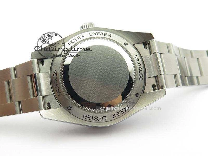 Milgauss 116400 GV JF 1:1 Green Sapphire Blue Dial On SS Bracelet A2824 V2