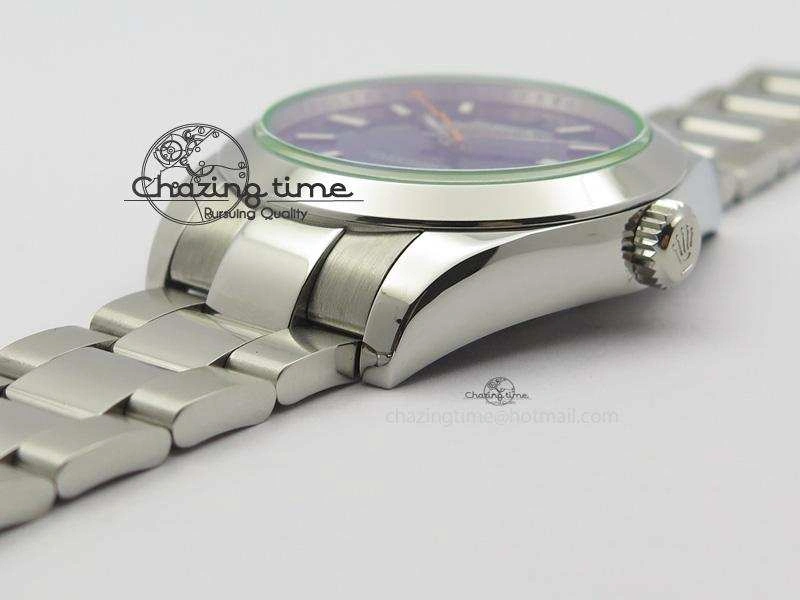 Milgauss 116400 GV JF 1:1 Green Sapphire Blue Dial On SS Bracelet A2824 V2