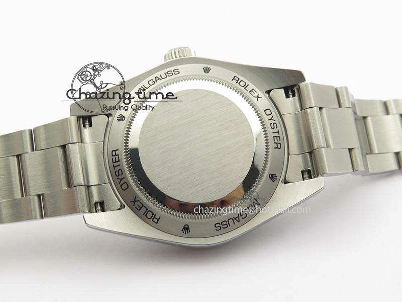Milgauss 116400 GV JF 1:1 Green Sapphire Blue Dial On SS Bracelet SA3131
