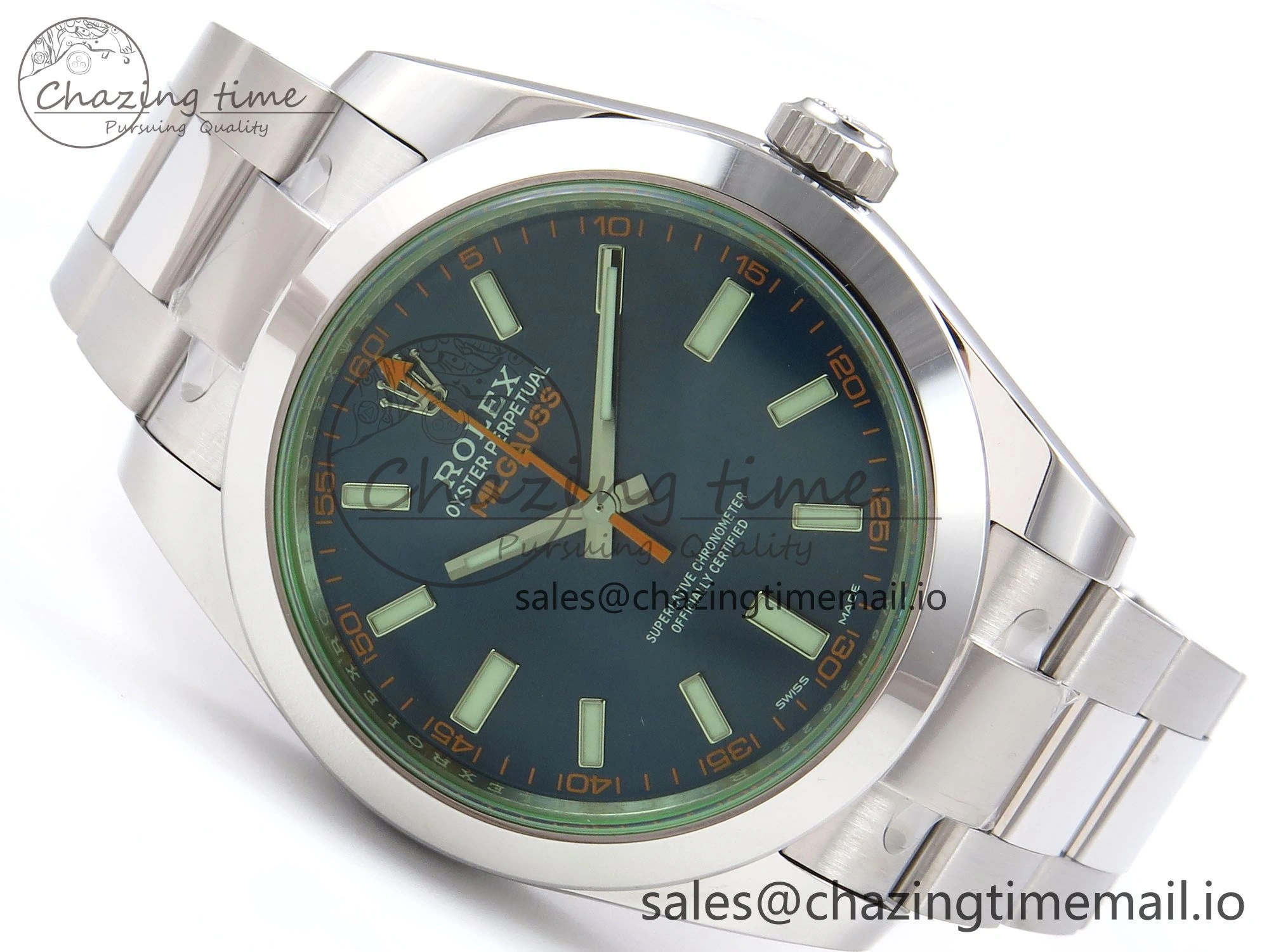 Milgauss 116400GV VSF 1:1 Best Edition 904L Steel Blue Dial on SS Bracelet VS3131