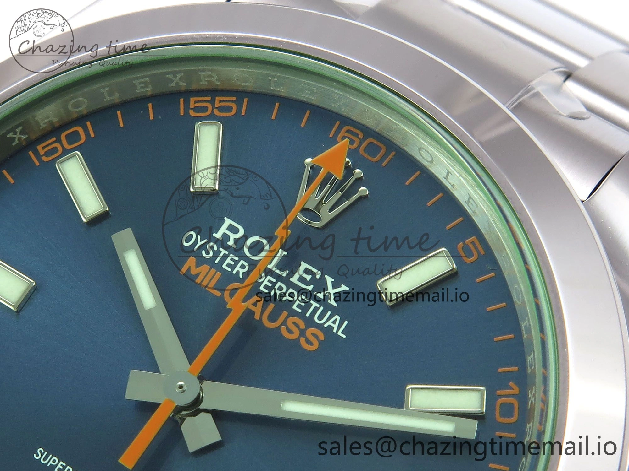 Milgauss 116400GV VSF 1:1 Best Edition 904L Steel Blue Dial on SS Bracelet VS3131