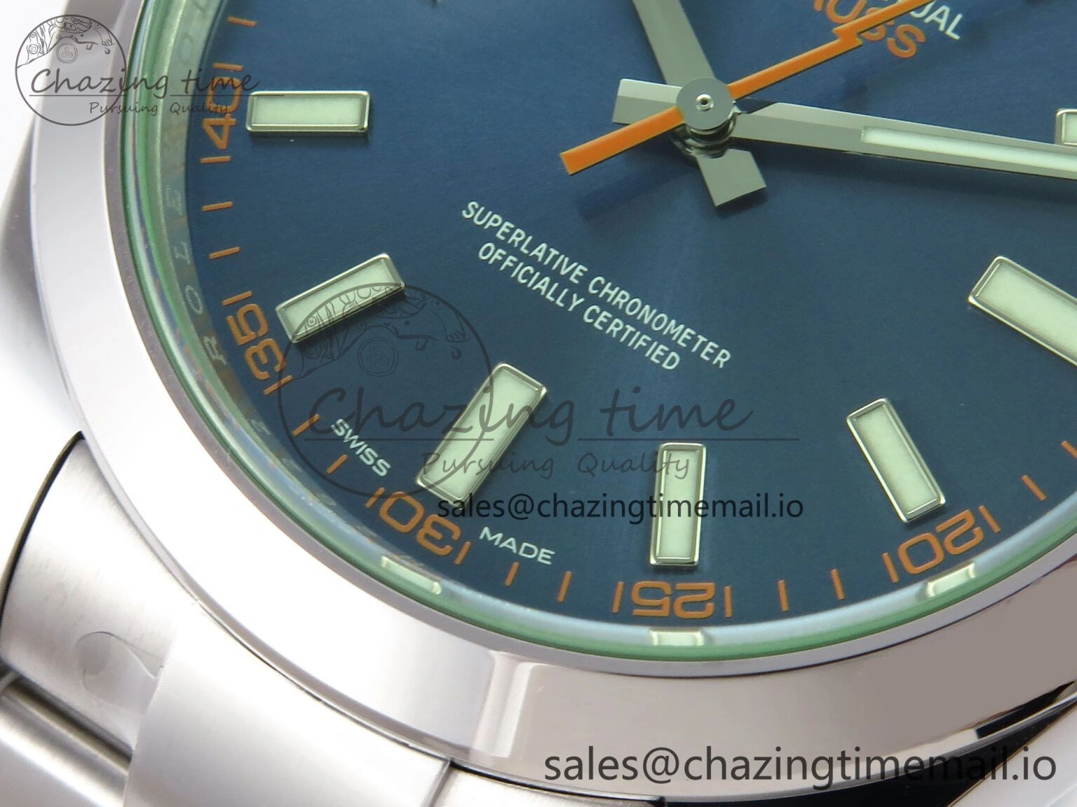 Milgauss 116400GV VSF 1:1 Best Edition 904L Steel Blue Dial on SS Bracelet VS3131