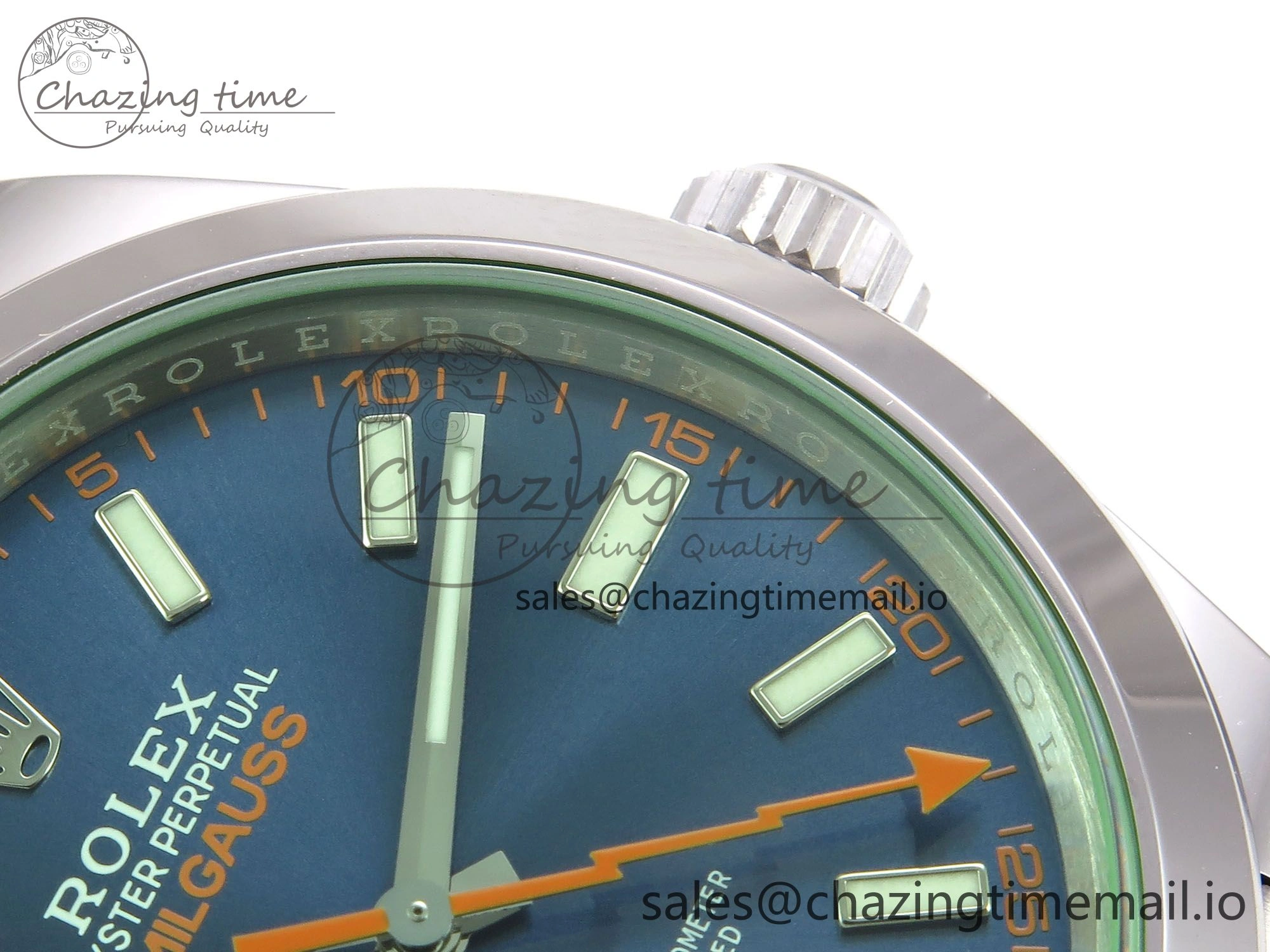 Milgauss 116400GV VSF 1:1 Best Edition 904L Steel Blue Dial on SS Bracelet VS3131