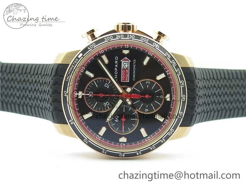 Mille Miglia 168571 RG V7F 1:1 Best Edition Black Dial On Black Rubber Strap A7750 to Cal.107179