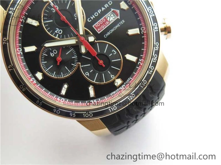 Mille Miglia 168571 RG V7F 1:1 Best Edition Black Dial On Black Rubber Strap A7750 to Cal.107179