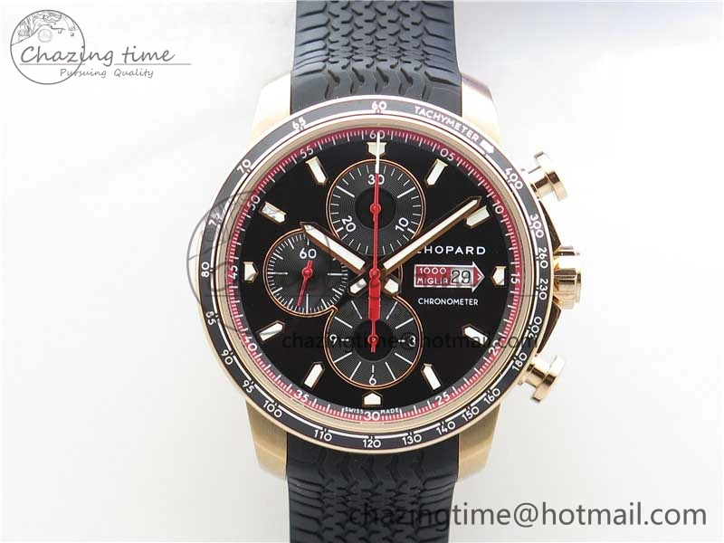 Mille Miglia 168571 RG V7F 1:1 Best Edition Black Dial On Black Rubber Strap A7750 to Cal.107179